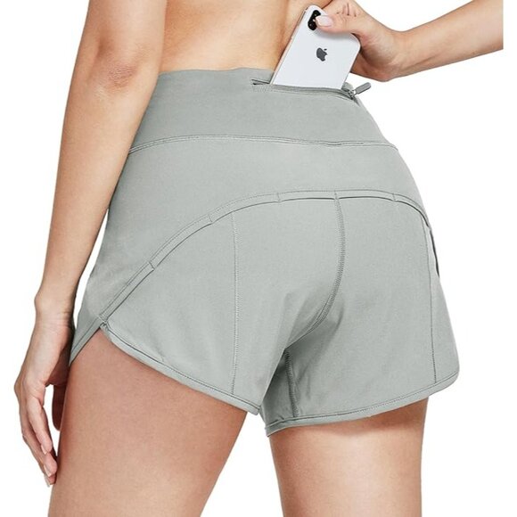 Willit Womens 4" Running Hiking Shorts Quick Dry High Waisted  with Liner sz S - Picture 4 of 7